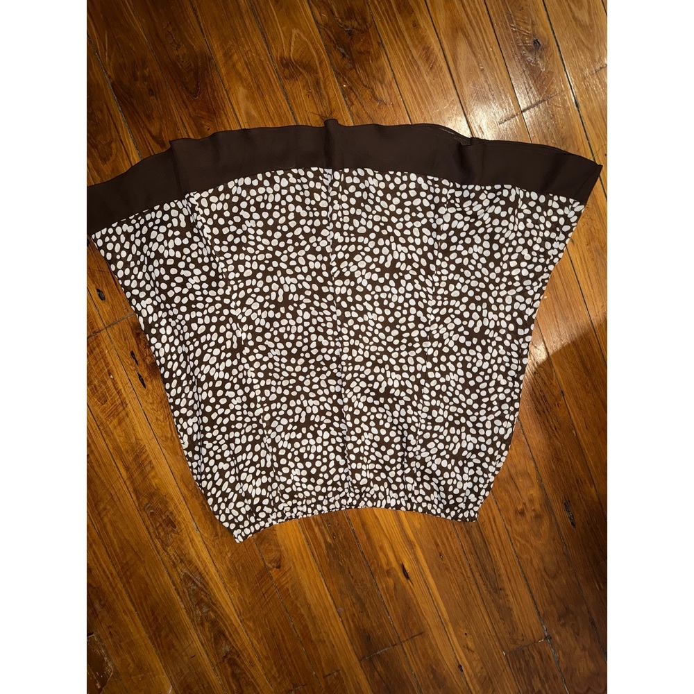 Brown and White Polka Dot Skirt